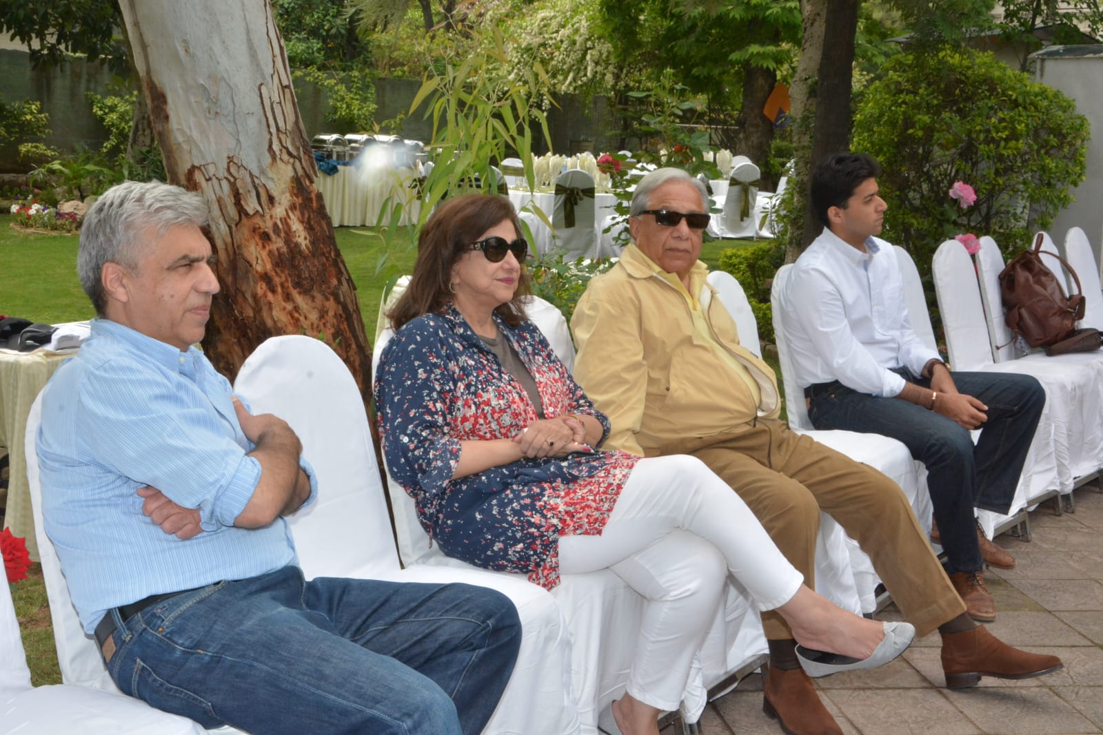 Guests seated in the club garden during the prize-giving ceremony